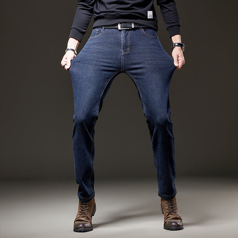 Men's jeans in a straight cut made of stretch denim with a classic five-pocket design Chichicherry