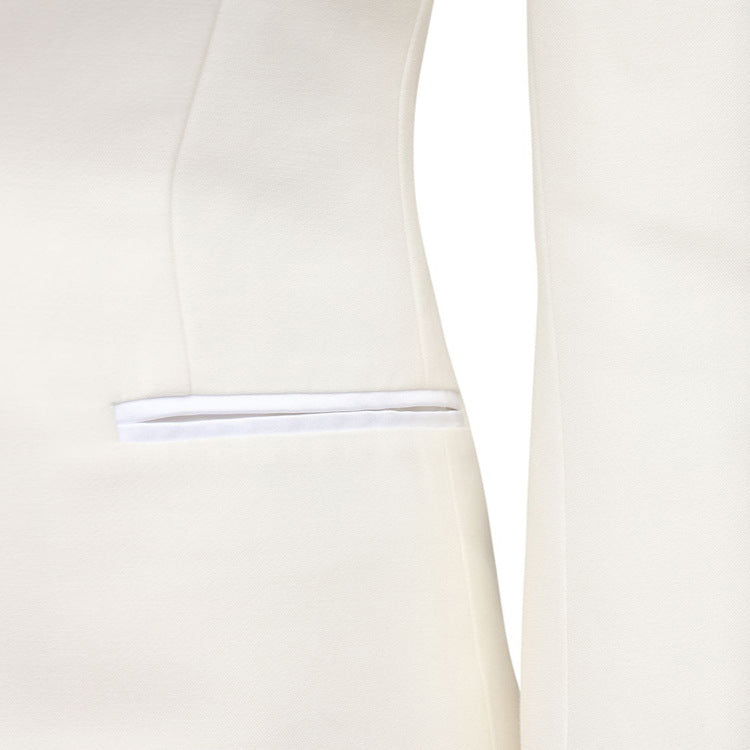Women Structured Shoulder Blazer in Retro-Tailoring Chichicherry