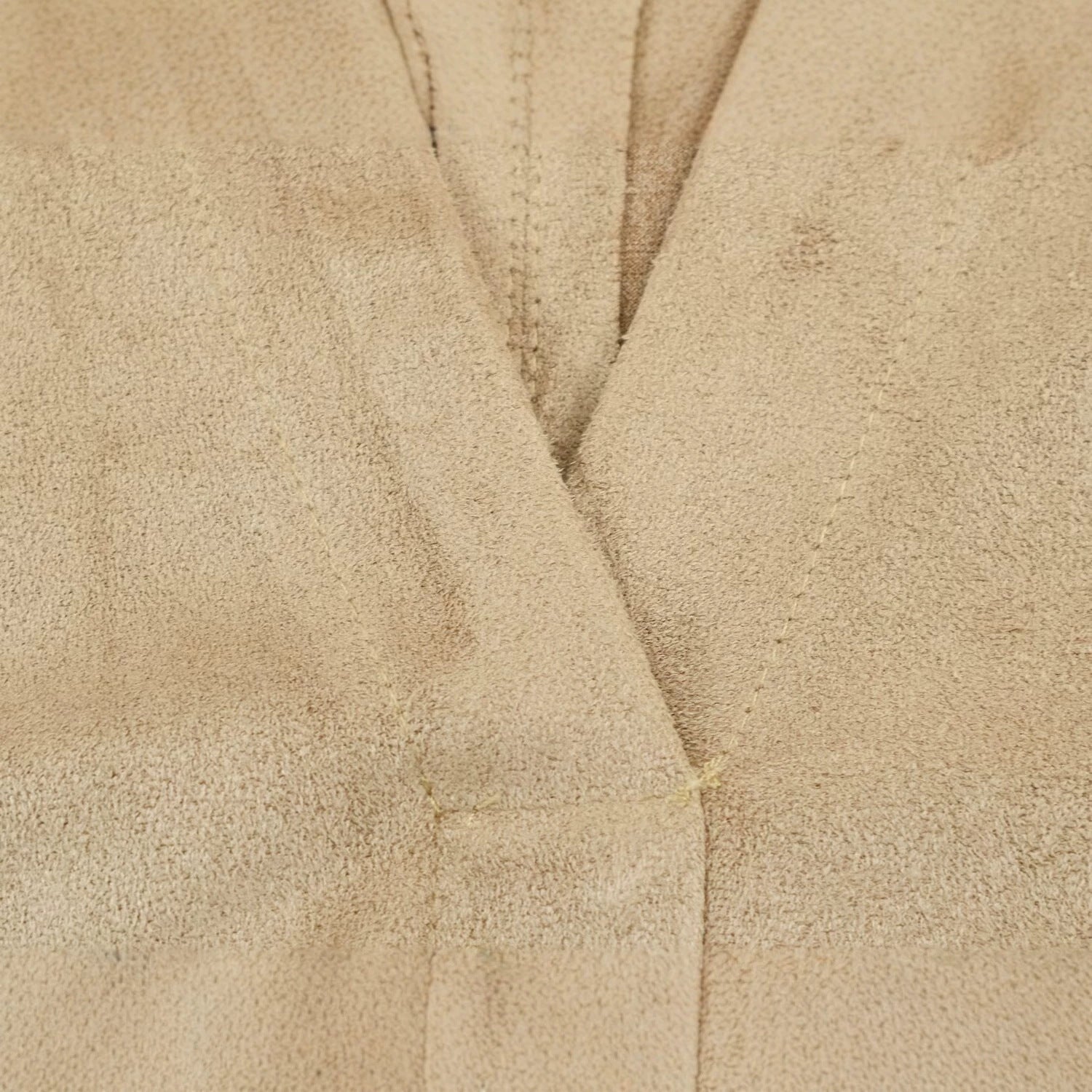 Women's Oversize Suede Look Jacket with Deep V-Neck and Shirt Collar