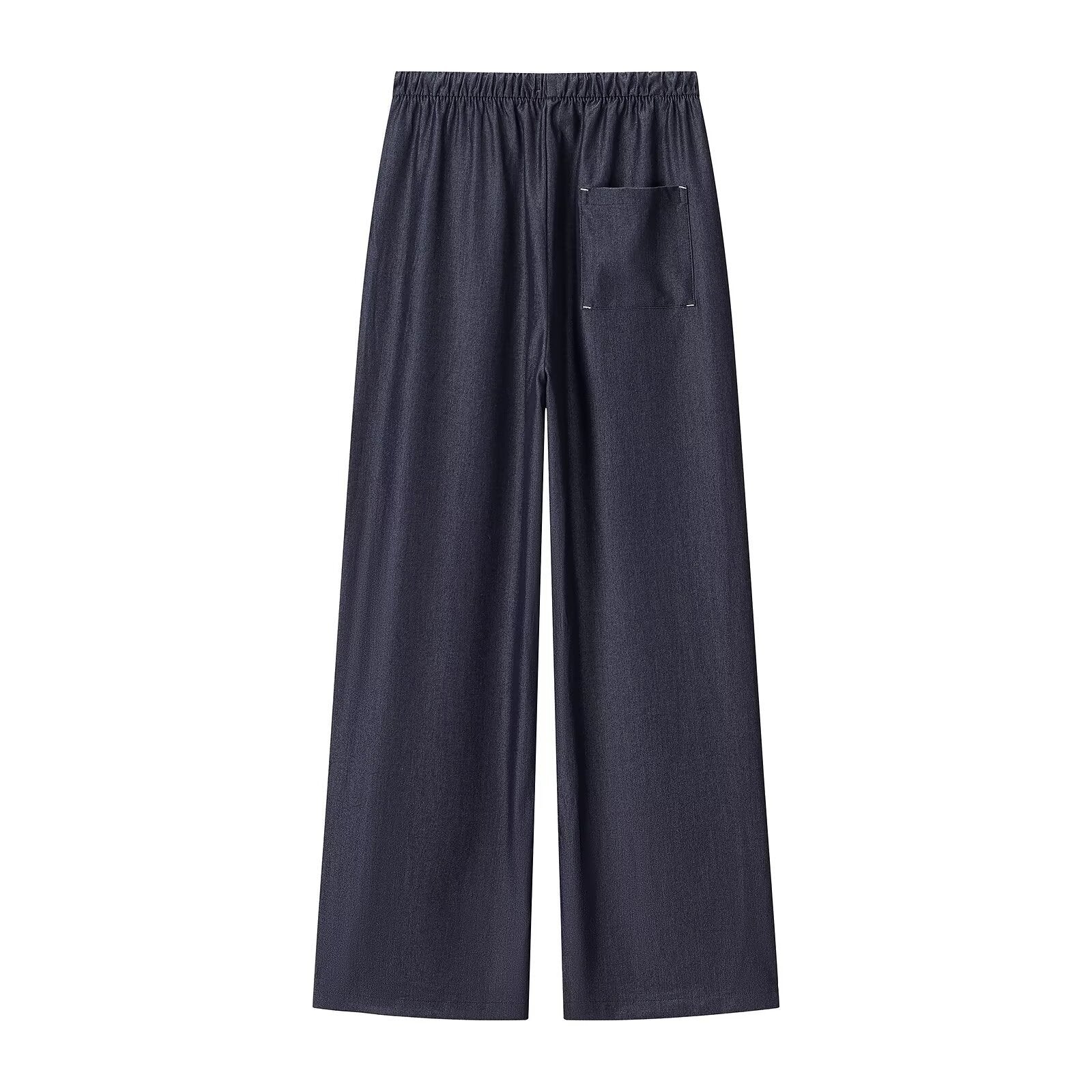 Women's wide Palazzo pants with elastic waistband and drawstring Chichicherry