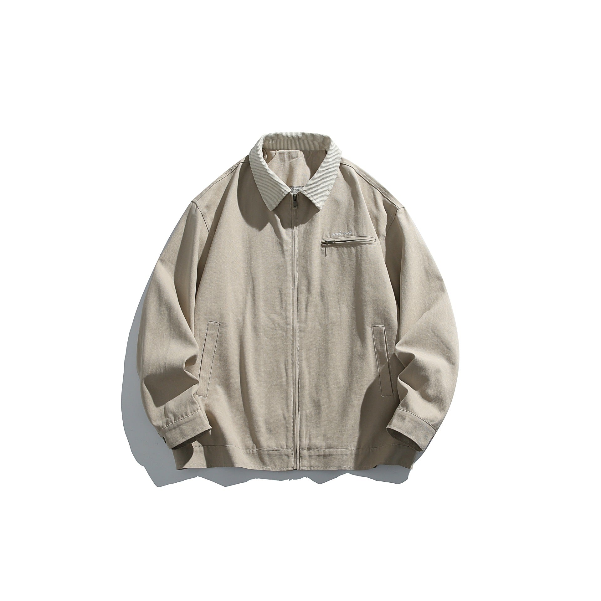 Men's lightweight bomber jacket with cord collar and zipper Chichicherry