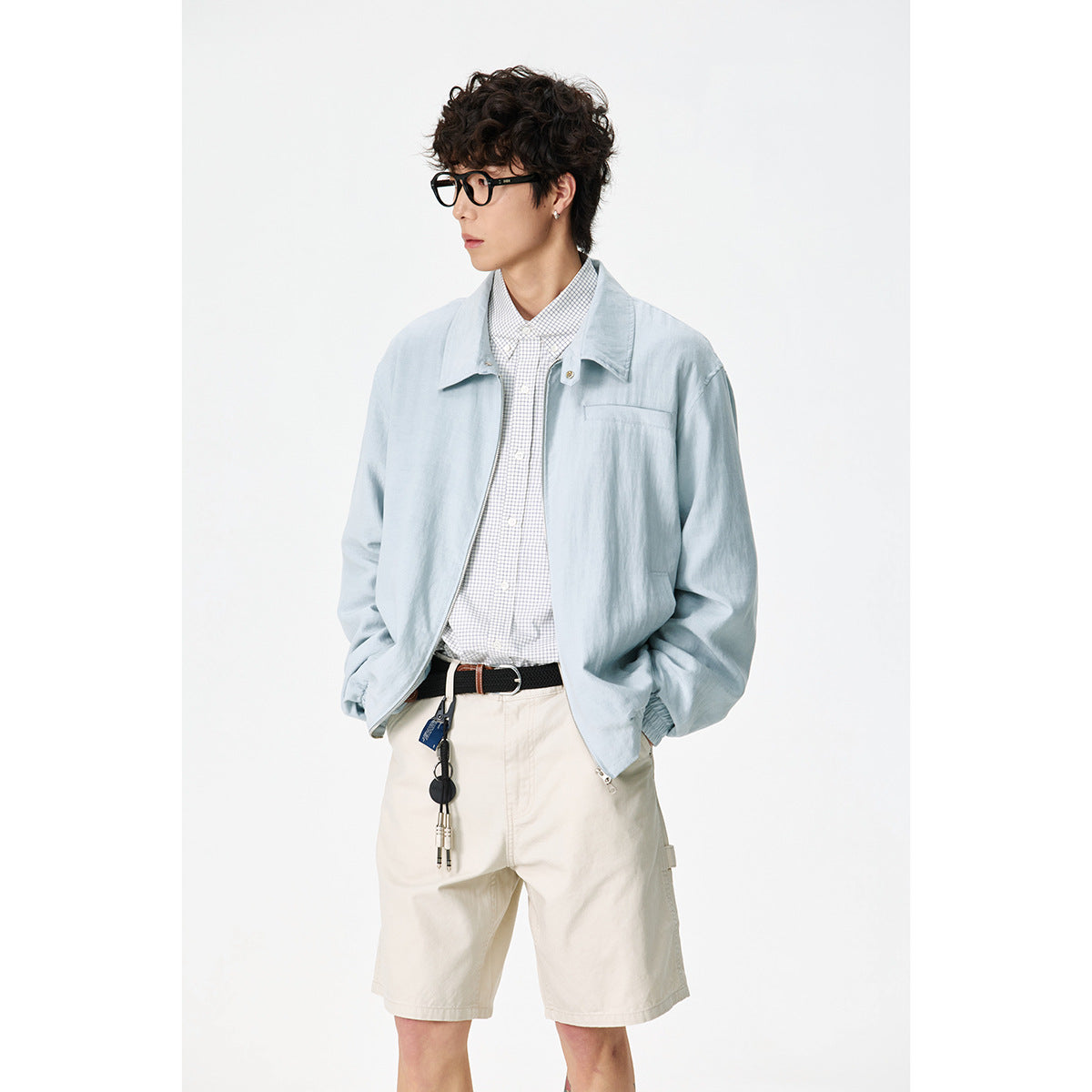 Unisex Oversize Denim Jacket with frayed edges and snap button placket Chichicherry