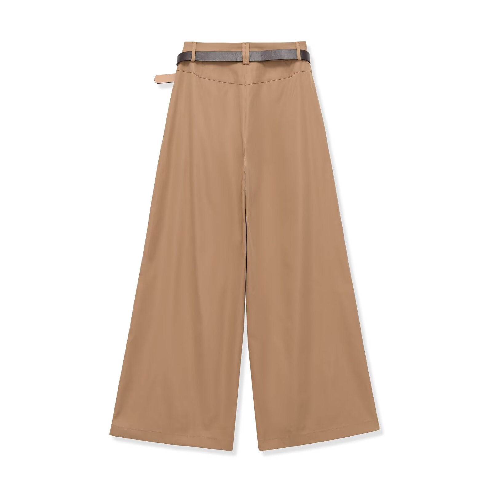 Women's culotte-inspired high-waist palazzo pants with crease and waist belt Chichicherry