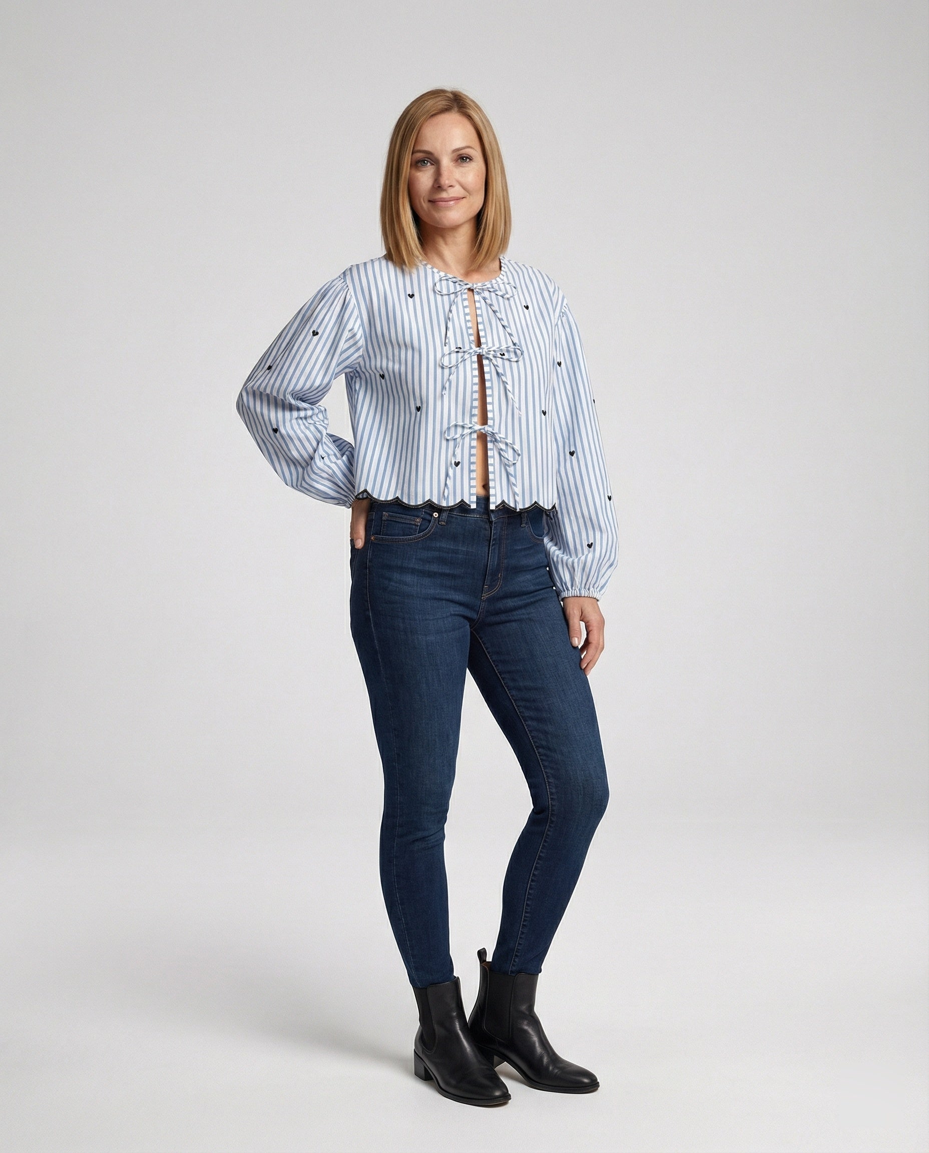 Women's blouse with a loose fit