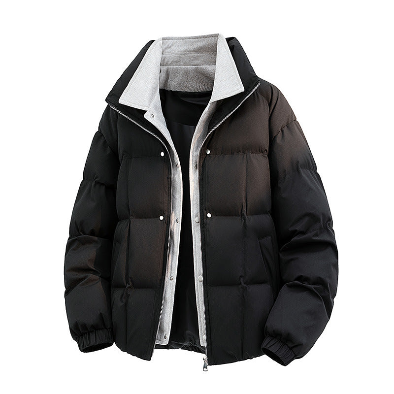 Men's Padded Quilted Jacket with Thermal Lining and High Collar Chichicherry