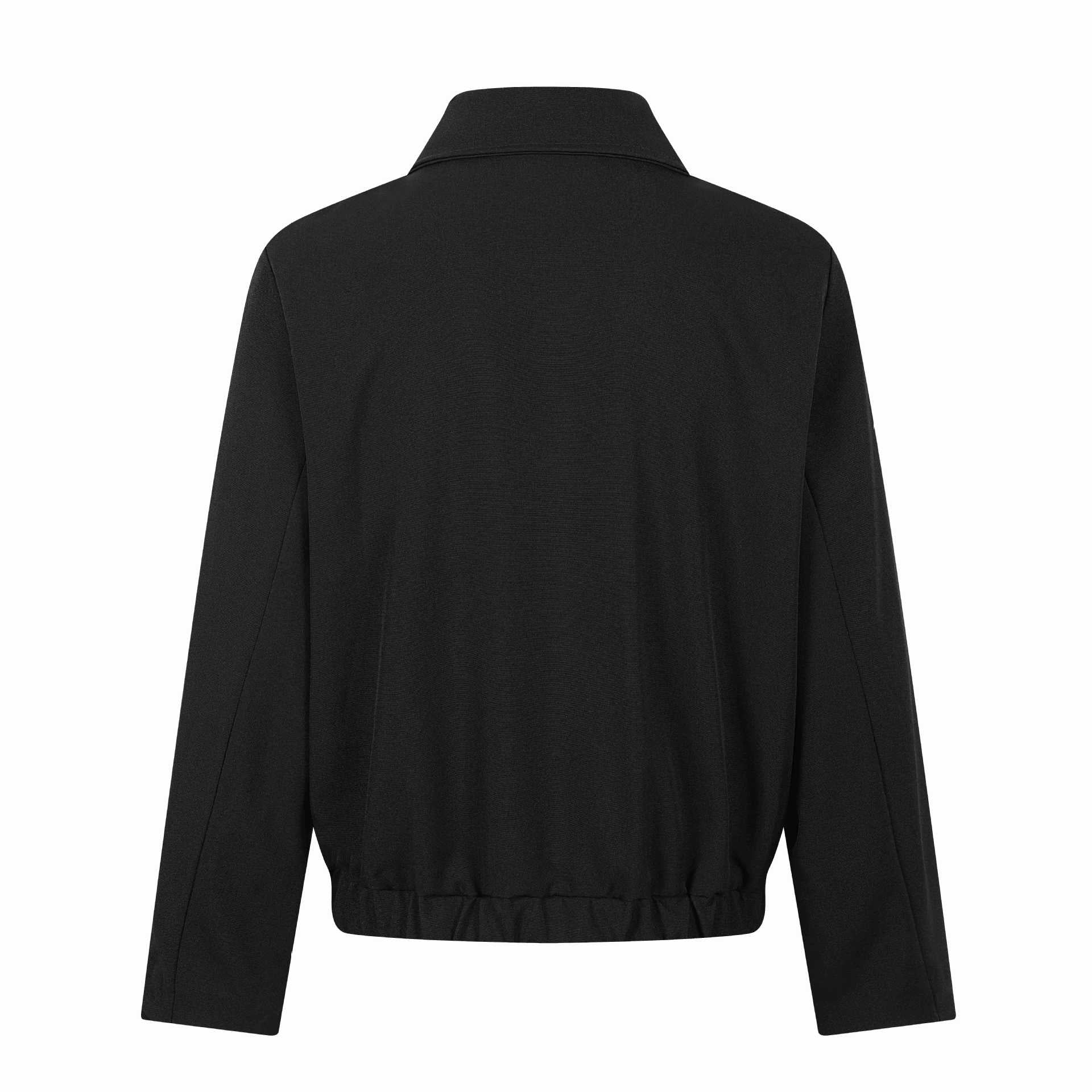 Ladies short blouson in overshirt style with distinctive shirt collar and metal hook closure Chichicherry