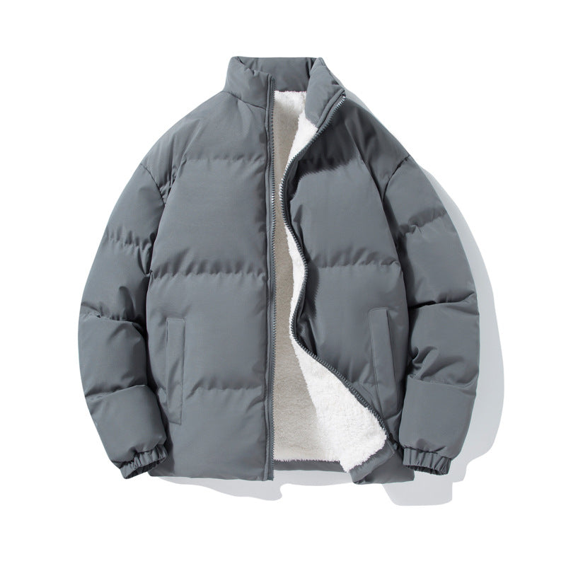 Men's thermal quilted jacket with Sherpa fleece lining, stand-up collar and concealed zipper Chichicherry