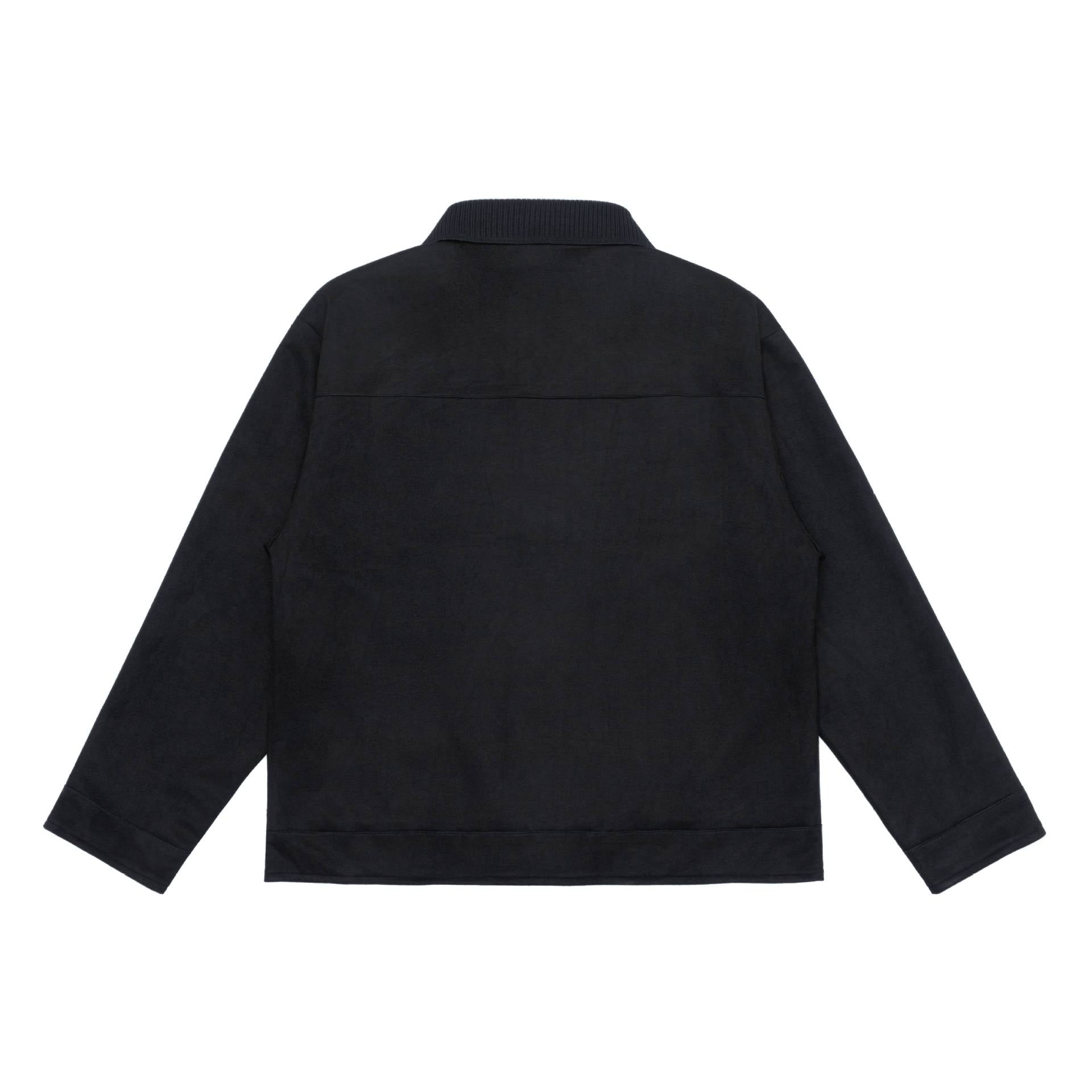 Men's overshirt jacket made of textured velour with ribbed collar Chichicherry
