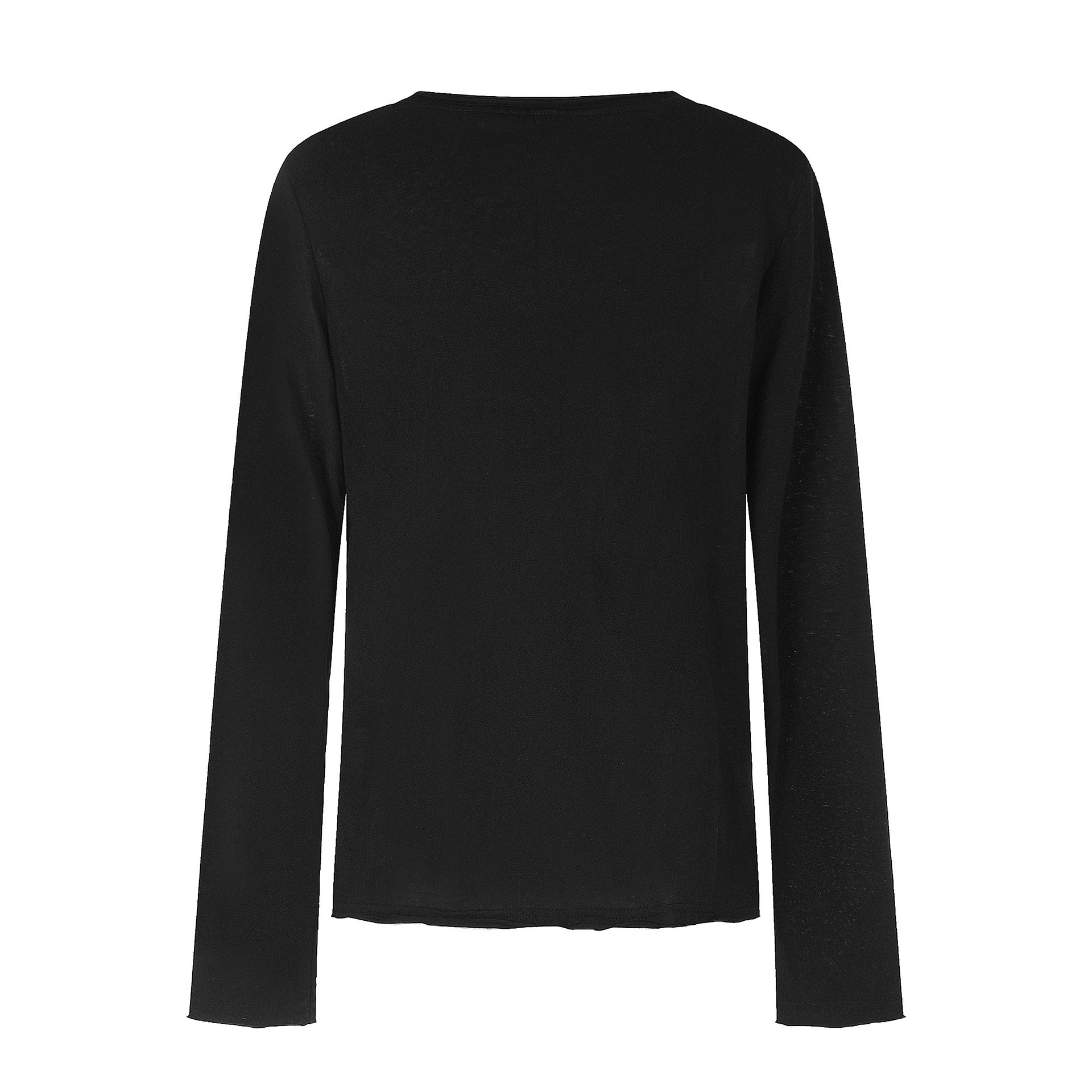 Women's Round Neck Long Sleeve made of cotton blend with vintage Union Jack print and contrast sleeves Chichicherry