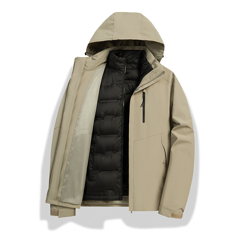 Women's 2-in-1 waterproof winter jacket with removable down inner vest Chichicherry