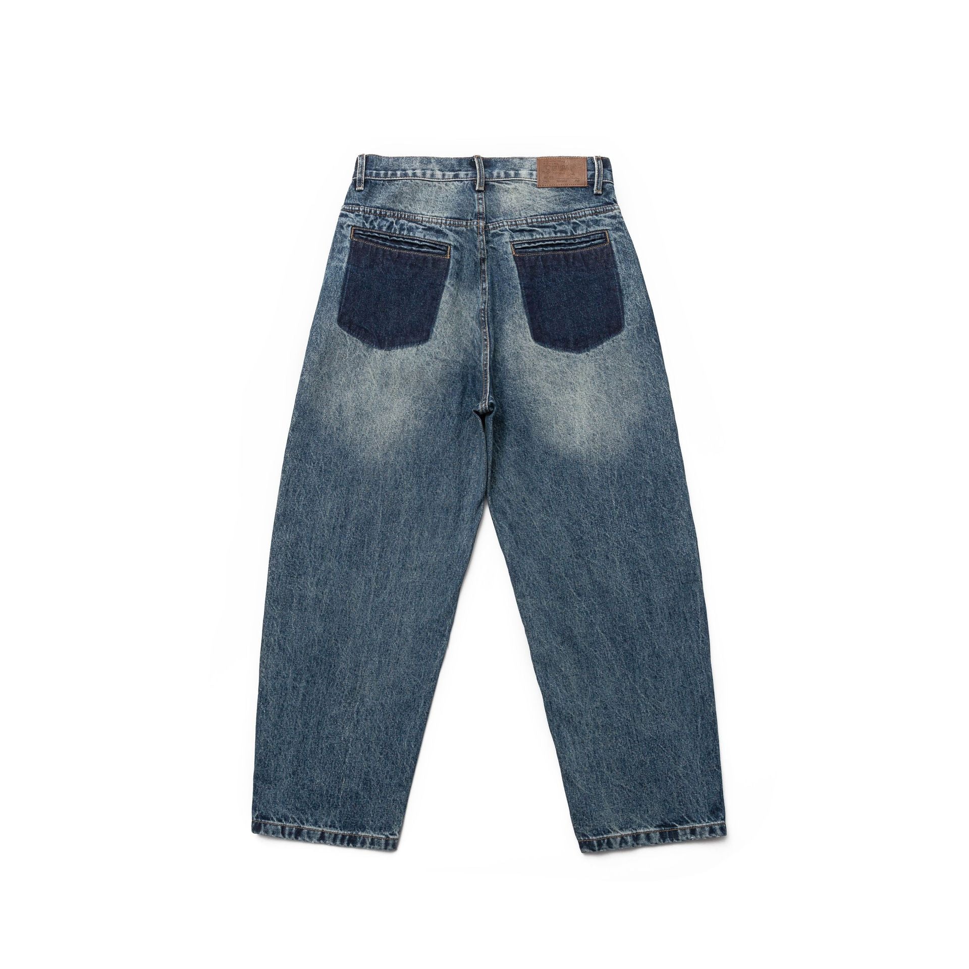 Women High-Waisted Straight Jeans in Retro Workwear Style with Straight Leg Chichicherry
