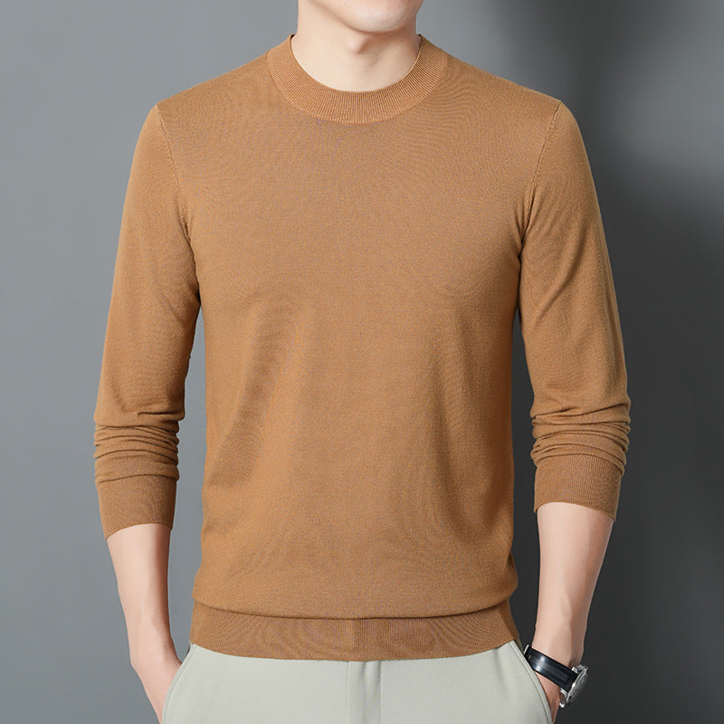 Men's fine round neck sweater made of fine knit with a narrow silhouette Chichicherry