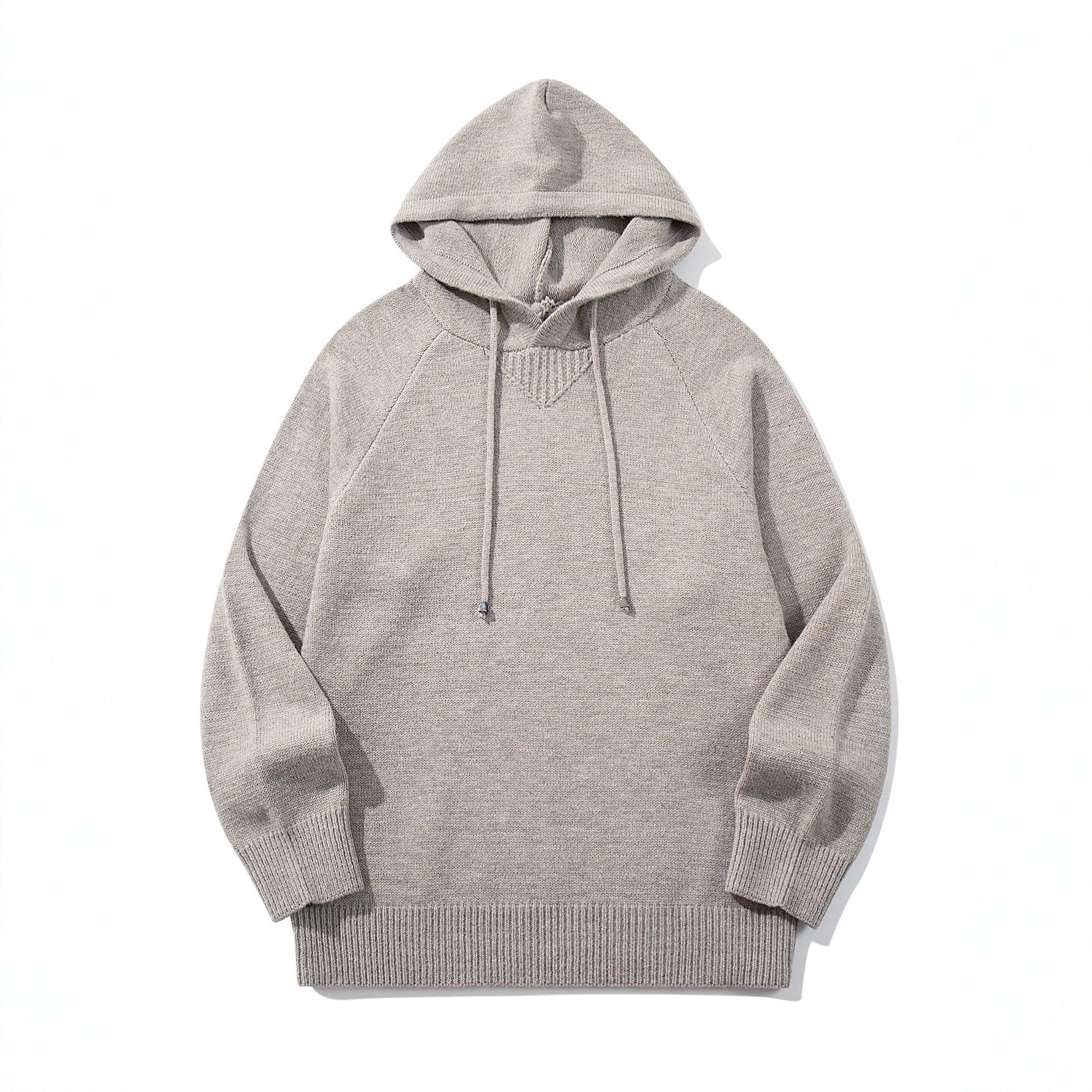 Unisex knit hoodie with raglan sleeves and wide ribbed hem Chichicherry