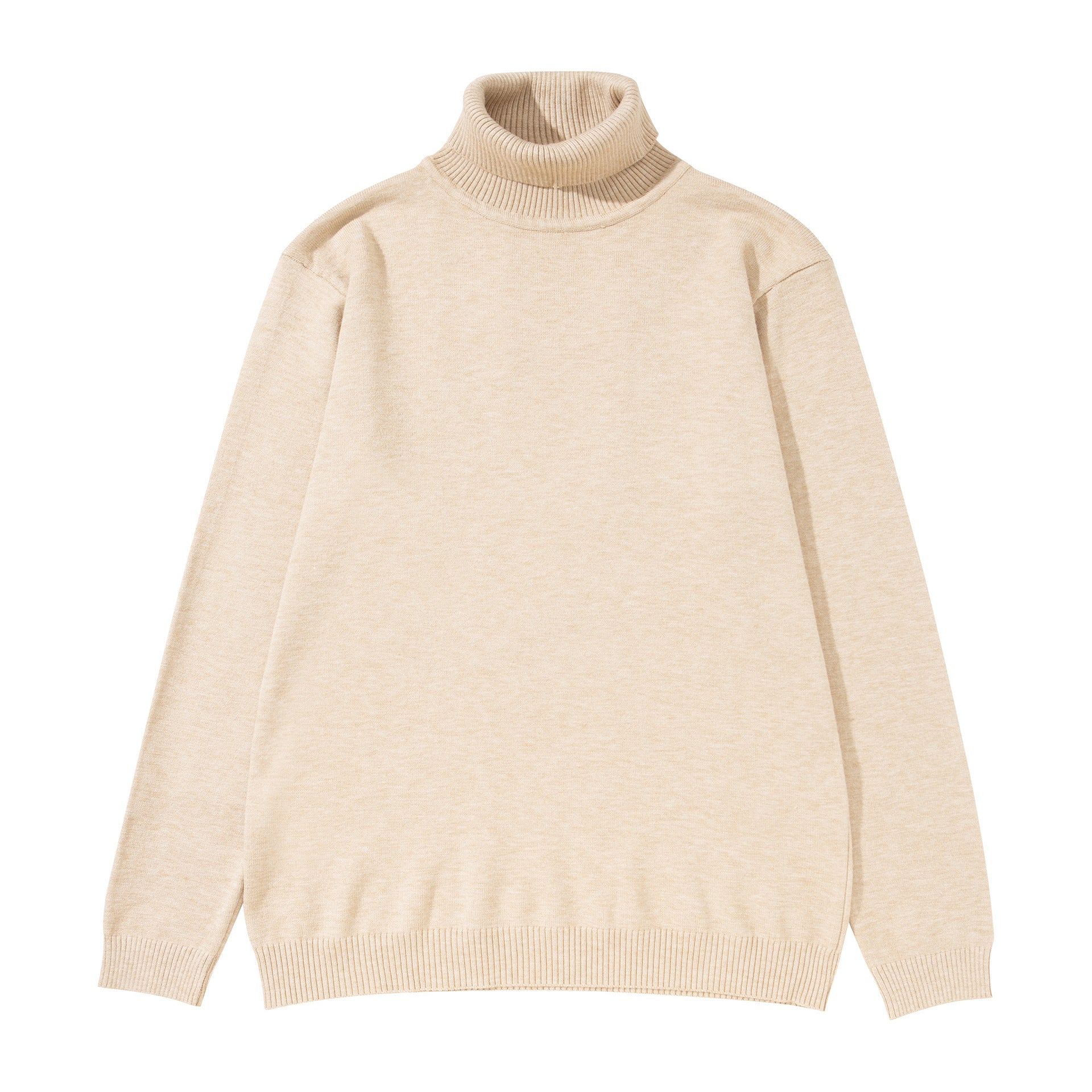 Unisex turtleneck sweater made of fine fine knit with ribbed collar and dropped shoulder Chichicherry