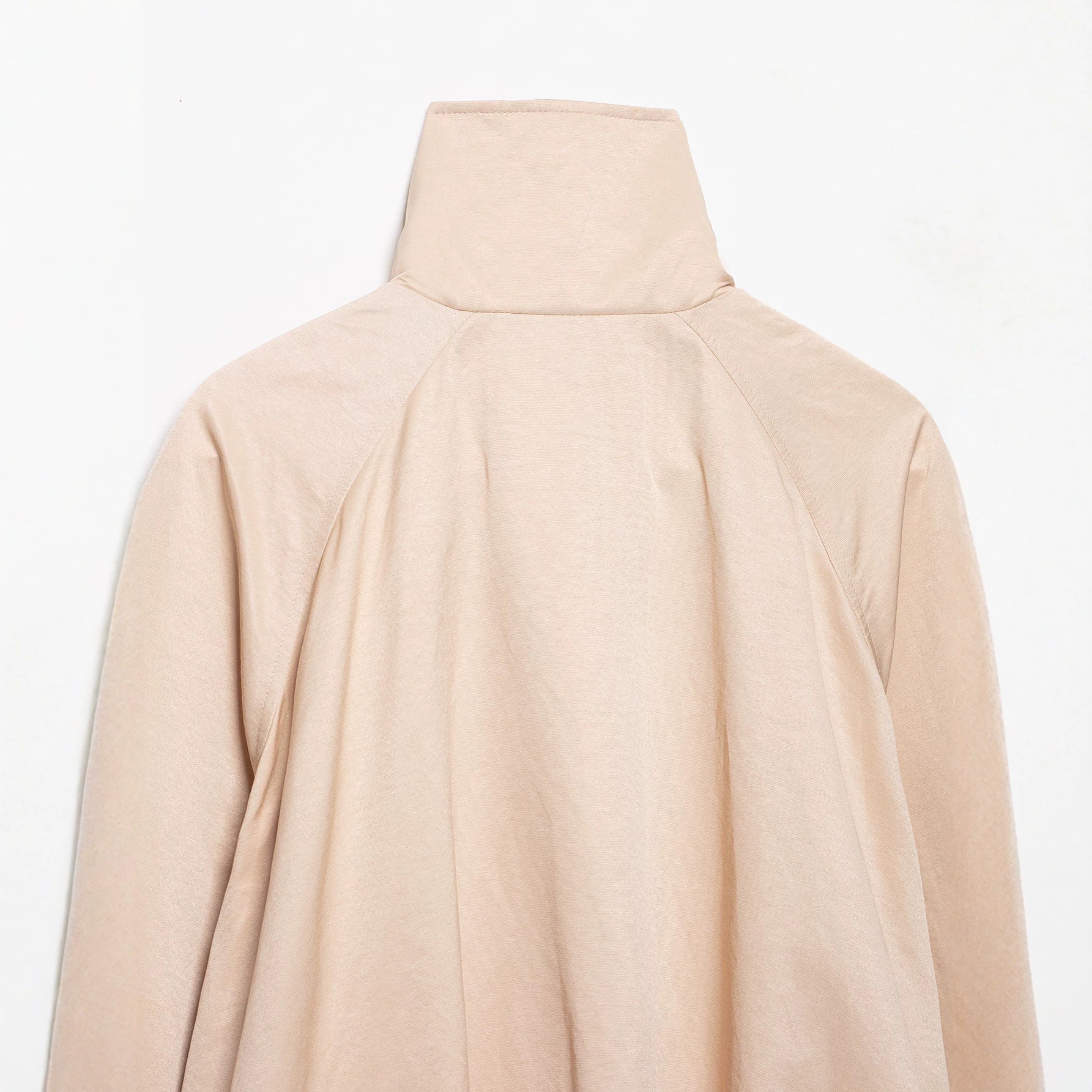 Women’s Oversize Transition Jacket with High Stand Collar and Elastic Hem Chichicherry