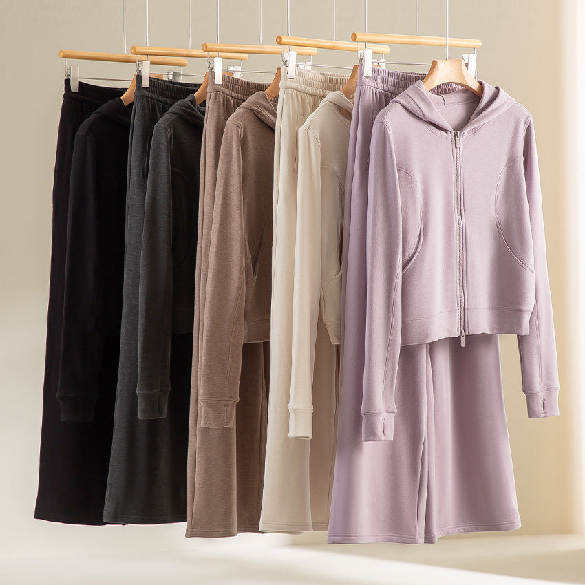 Women Wide Comfort Pants with High Elastic Waistband and Side Pockets Chichicherry