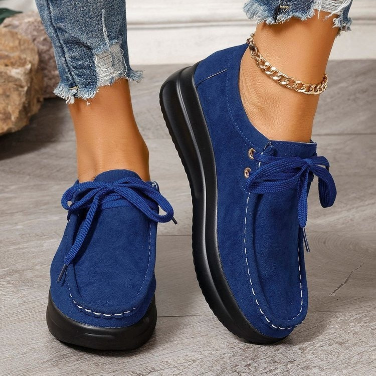 Women’s Platform Moccasins made of Suede with Padded Comfort Insole Chichicherry