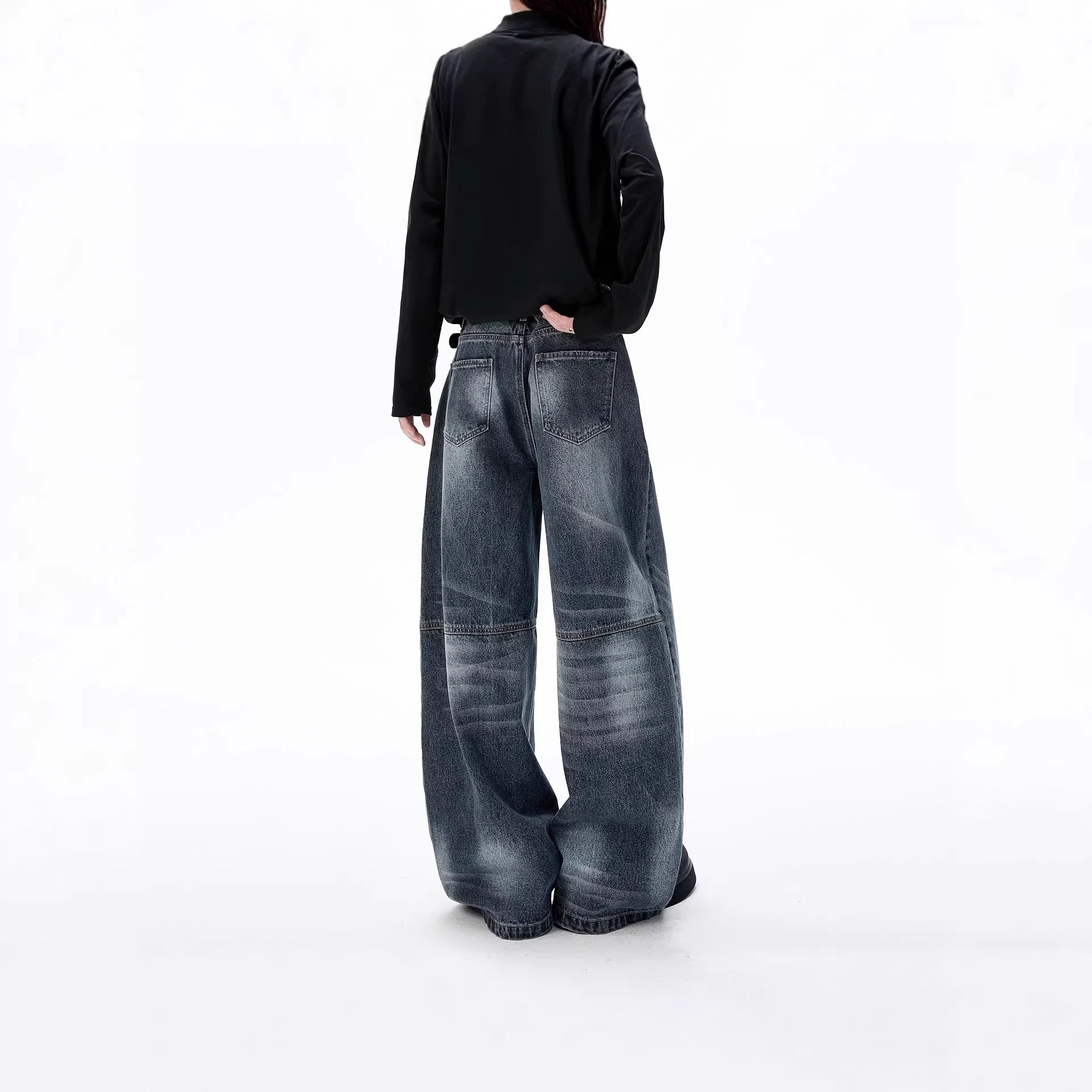 Unisex Trendy Wide Cut Jeans Chichicherry