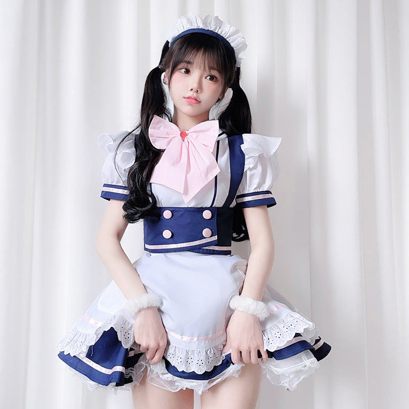 Ladies' costume dress in playful maid style with ruffles and bow details Chichicherry