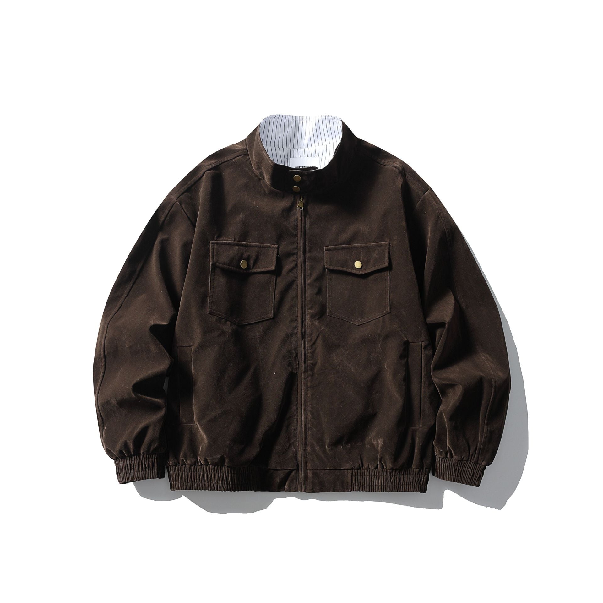 Men's Boxy Field Blouson made of sturdy canvas with high stand-up collar Chichicherry