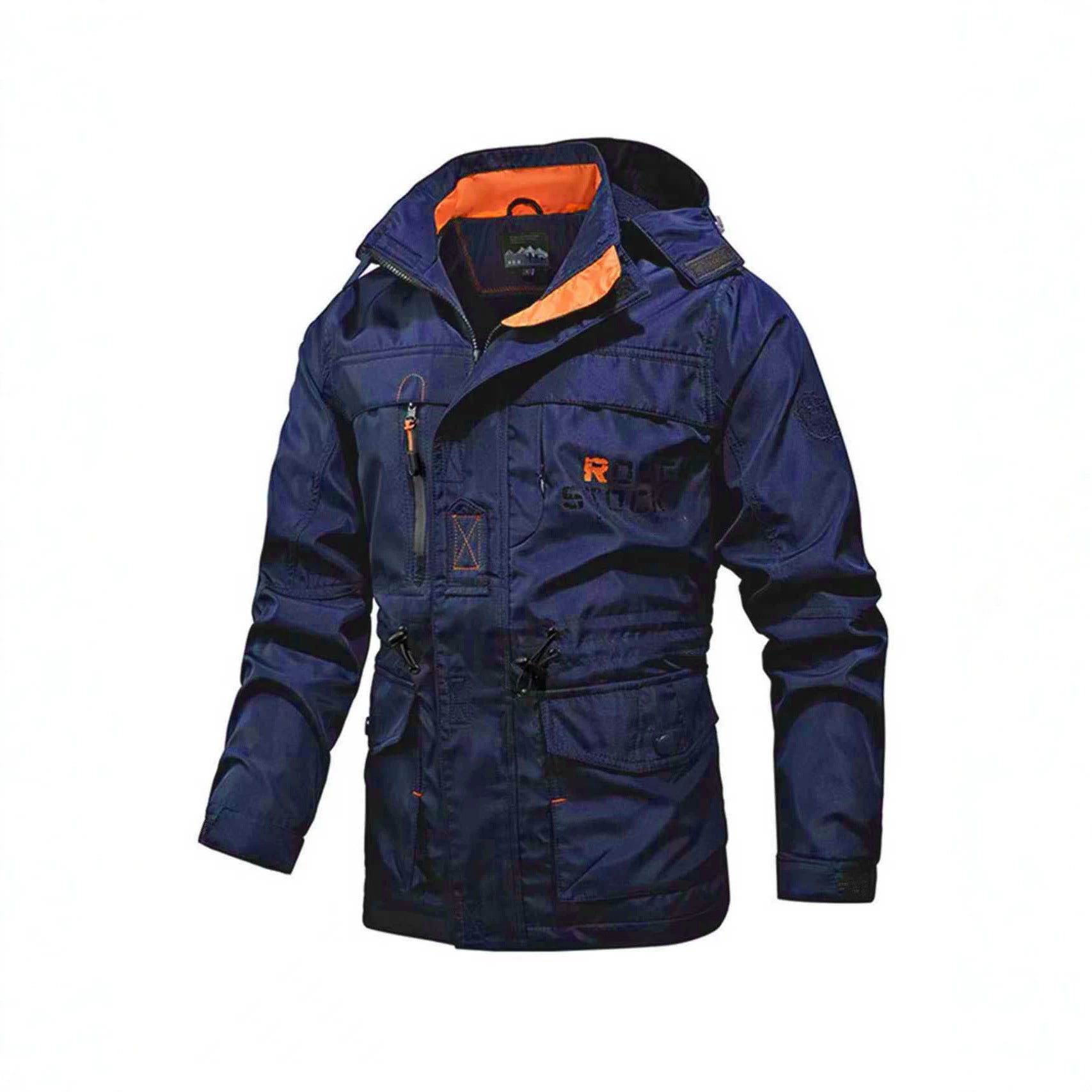 Men's Utility Field Parka with Hood, Multifunctional Pockets and Adjustable Waist Drawstring Chichicherry