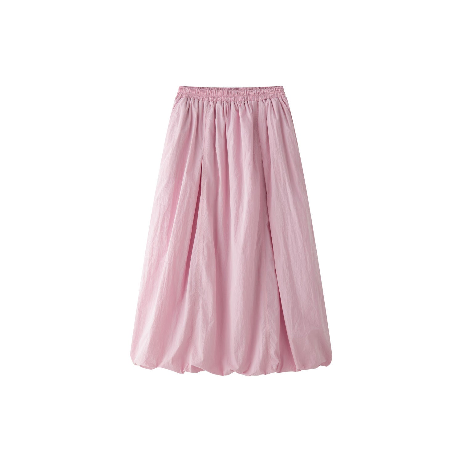 Women's Maxi Skirt with High Waist, Voluminous Silhouette and Bubble Hem Chichicherry