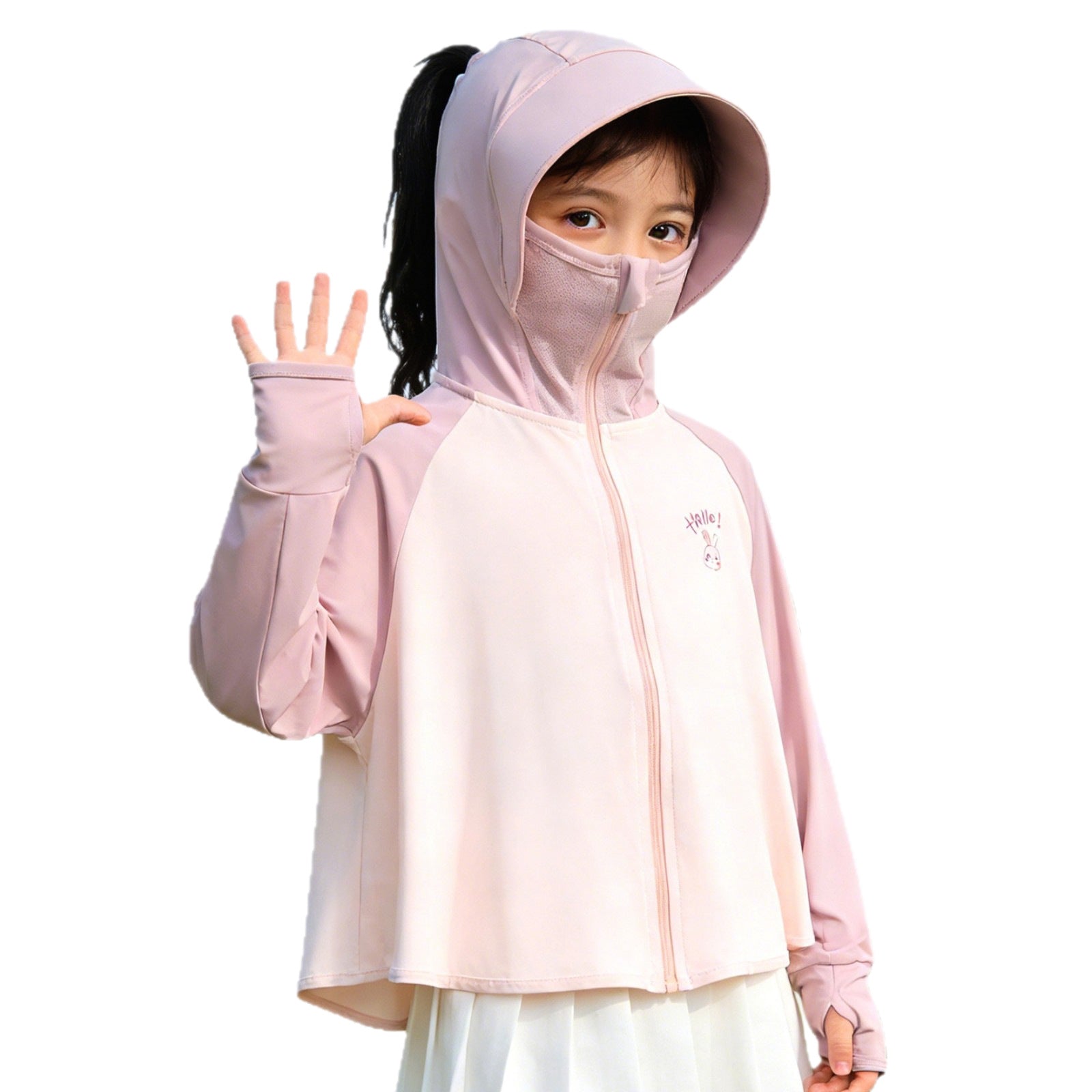 Girls' sun jacket with hood and UV protection Chichicherry