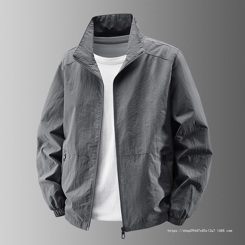 Men's Ultralight Technical Blouson Jacket with elastic cuffs, concealed zipper pockets & breathable nylon mix Chichicherry