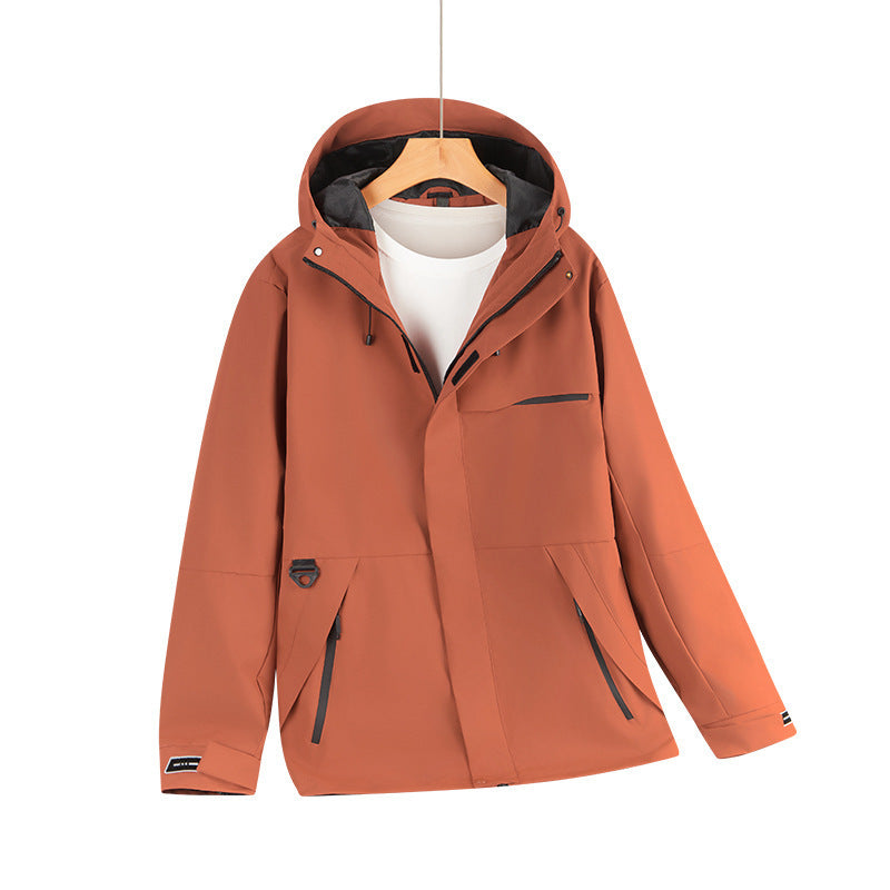 Men's Water-Repellent Softshell Hoodie Jacket with Concealed Zippers and Urban Cut Chichicherry