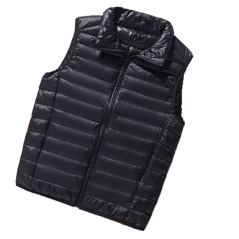 Women's lightweight packable quilted vest with high collar and wind-resistant microfiber shell Chichicherry