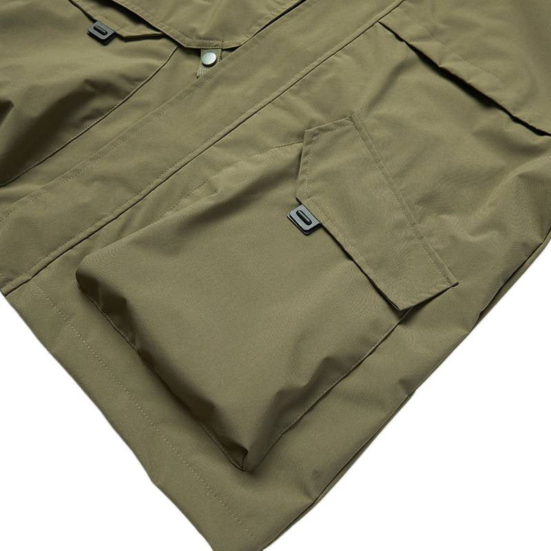 Herren Leichte wasserdichte Funktionsjacke mit Kapuze, Multitaschen und Raglanärmeln Chichicherry