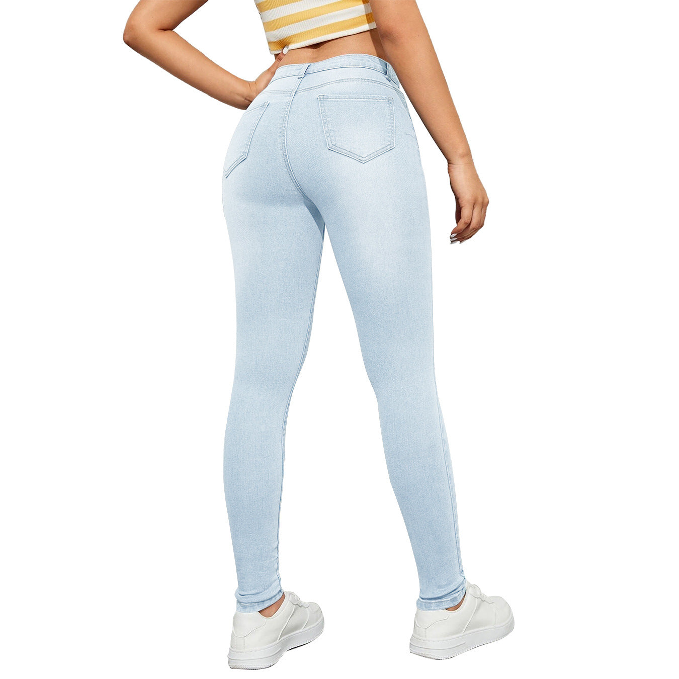 Women's High-Waist Skinny Jeans with shaping stretch and push-up effect Chichicherry