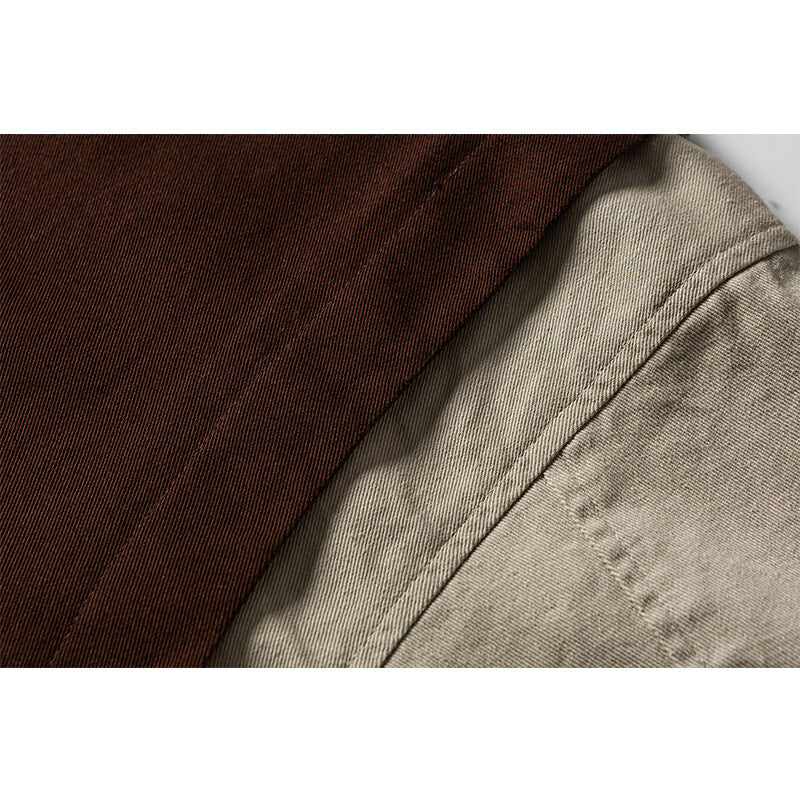 Men's utility vest with multifunctional pockets, half zip and integrated shirt layer Chichicherry