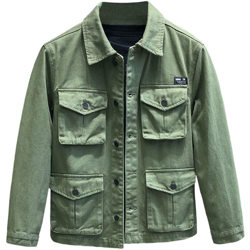 Herren Utility-Fieldjacke mit vier aufgesetzten Pattentaschen und klassischem Hemdkragen Chichicherry