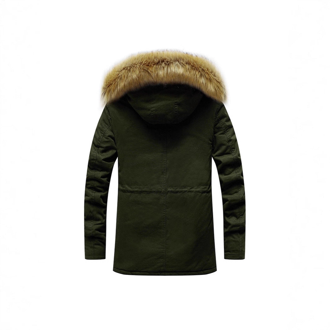 Men's winter parka with faux fur hood and teddy lining Chichicherry