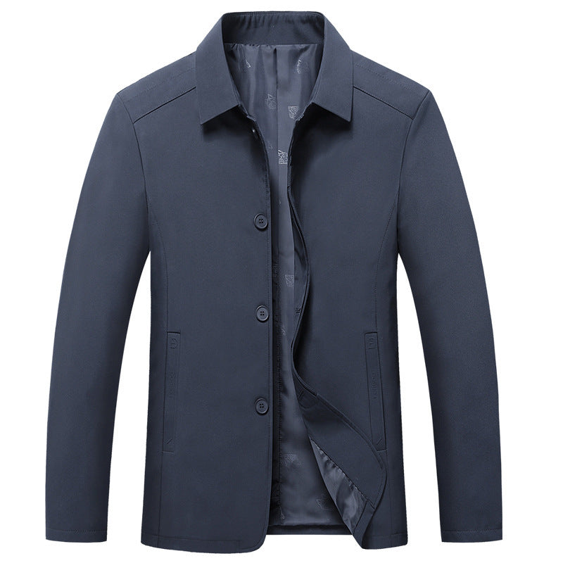 Men's elegant lightweight city jacket in blouson style with shirt collar and padded lining Chichicherry