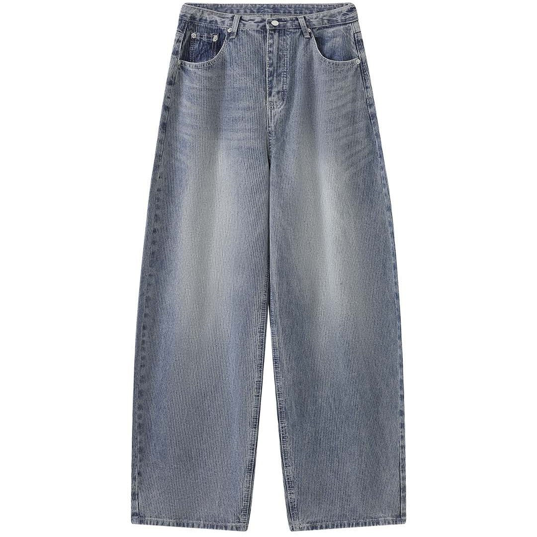 Women's Wide Cord Trousers with High Waist and Wide Leg Chichicherry