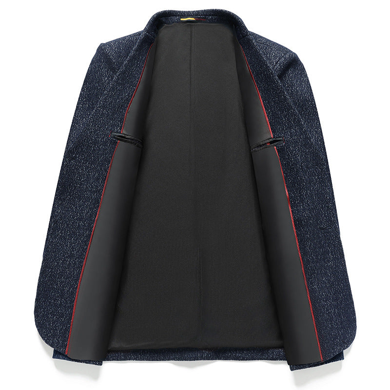 Men's blazer made of structured wool blend with two-button closure and patch pockets Chichicherry