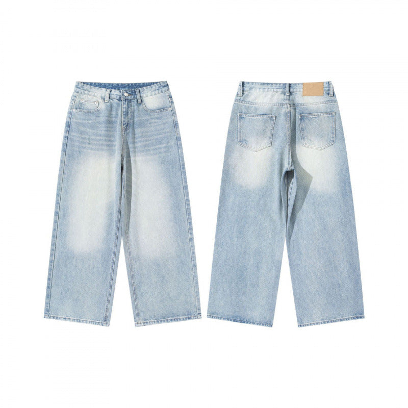 Women High Waist Wide Cut Straight Jeans made from Vintage Denim Chichicherry