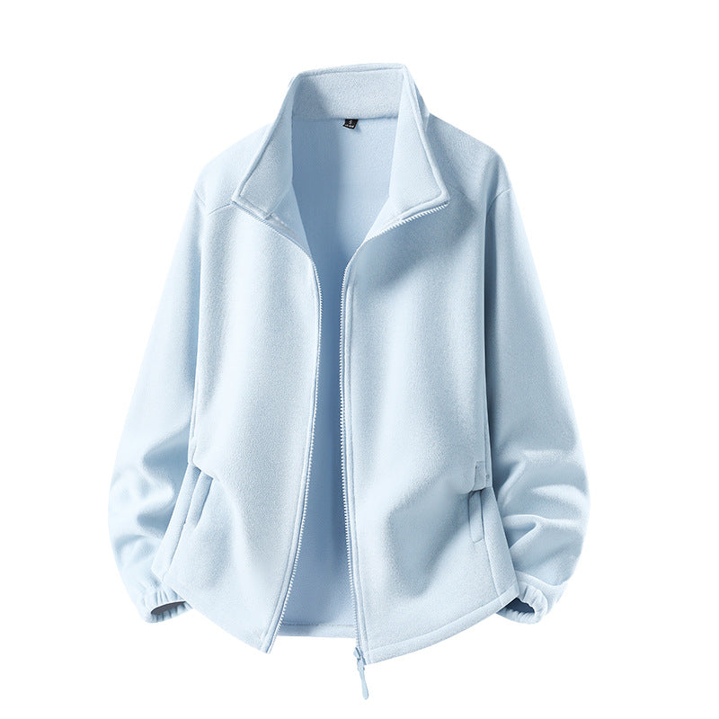 Women's fleece jacket with stand-up collar, full-length zipper, and thermal insulation Chichicherry
