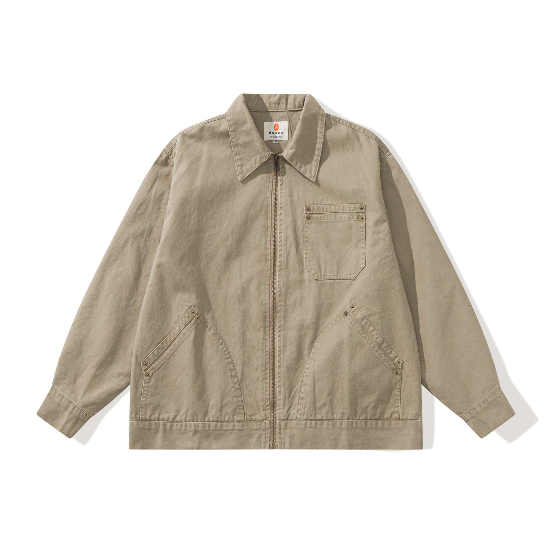 Unisex Boxy-Worker jacket made of durable twill with metal zipper and multitasking pockets Chichicherry