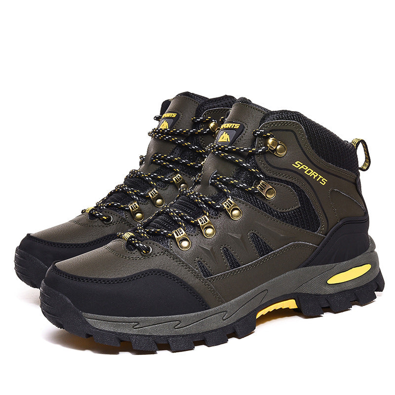 Men's Breathable Ankle-High Trail Trekking Boots with Shock-Absorbing EVA Midsole Chichicherry