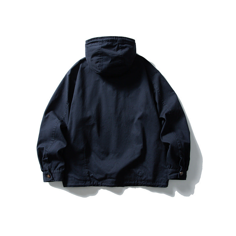 Unisex Casually cut hooded jacket made of cotton twill with drawstring Chichicherry