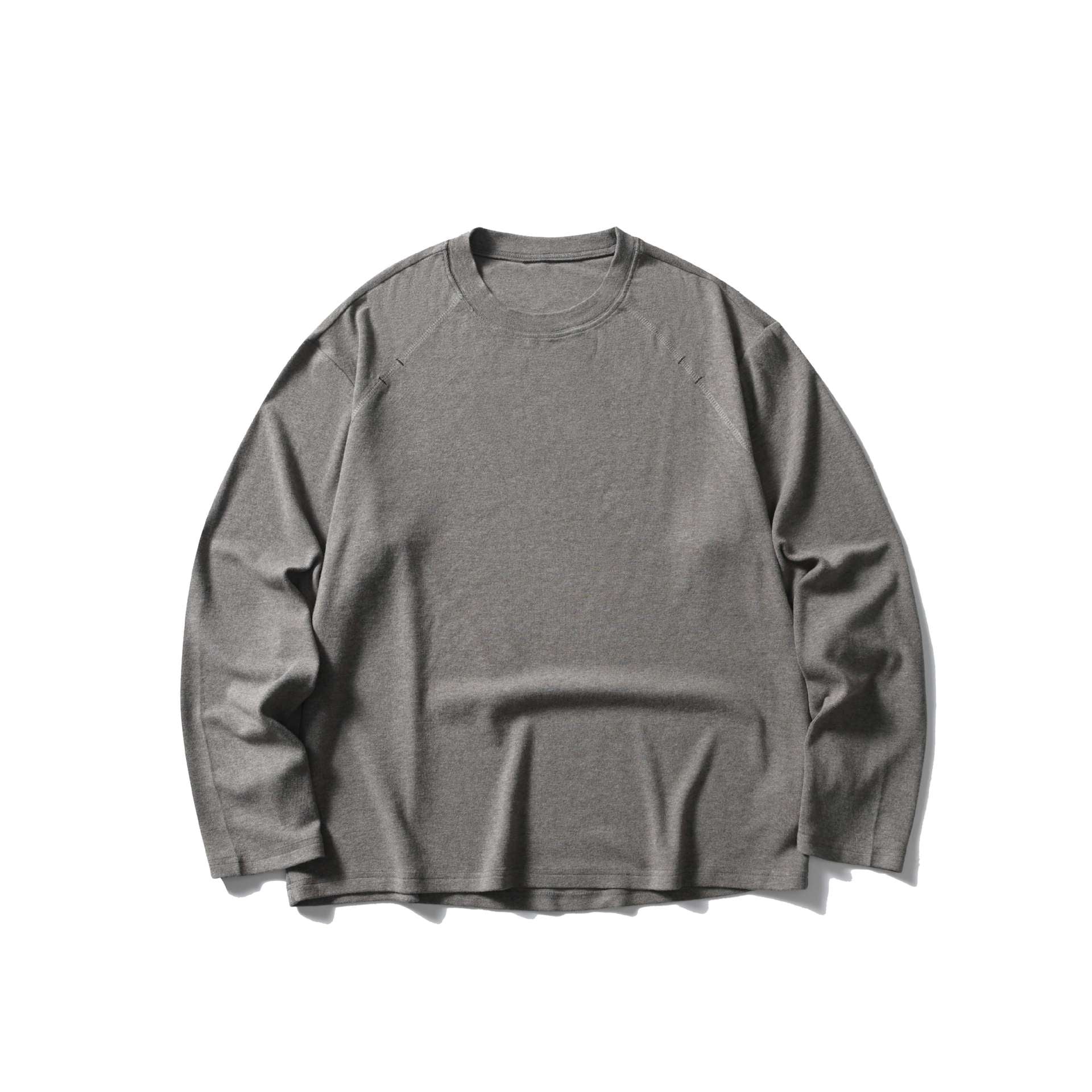Unisex Oversize Round Neck Sweatshirt with Raglan Seams and Fine Waffle Texture Chichicherry