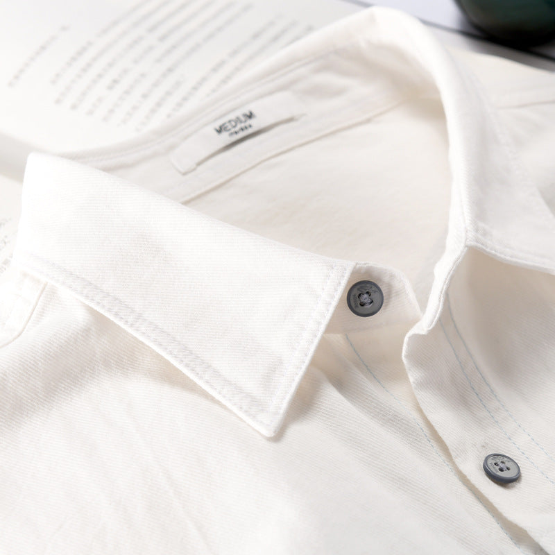 Men's Colorblock Overshirt in Shirt Jacket Style with Chest Pockets and Relaxed Fit Chichicherry