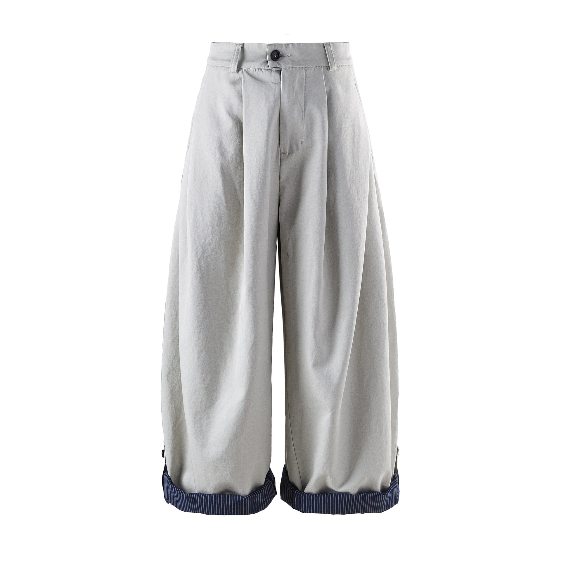 Women's wide high-waist culotte with pleat and cropped leg Chichicherry