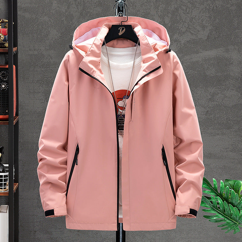 Men's Lightweight Softshell Outdoor Jacket with Hood, Wind and Water Repellent Surface Chichicherry