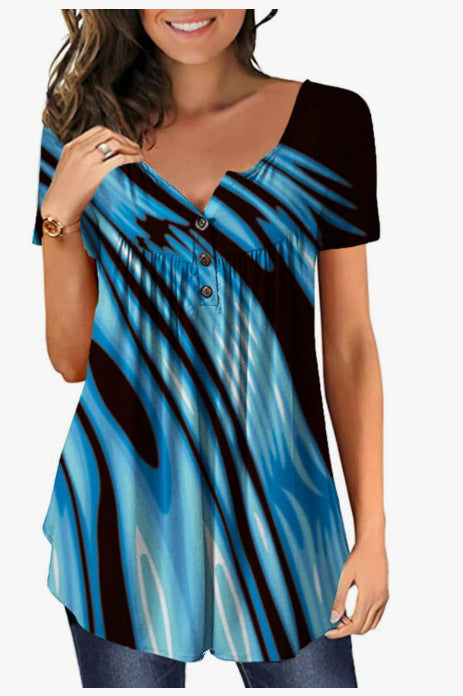 Women's Tunic Women's U-Neck Print