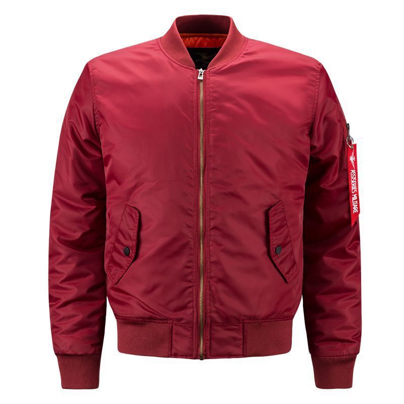 Men's bomber jacket in pilot style with contrasting inner lining and sleeve utility pocket Chichicherry