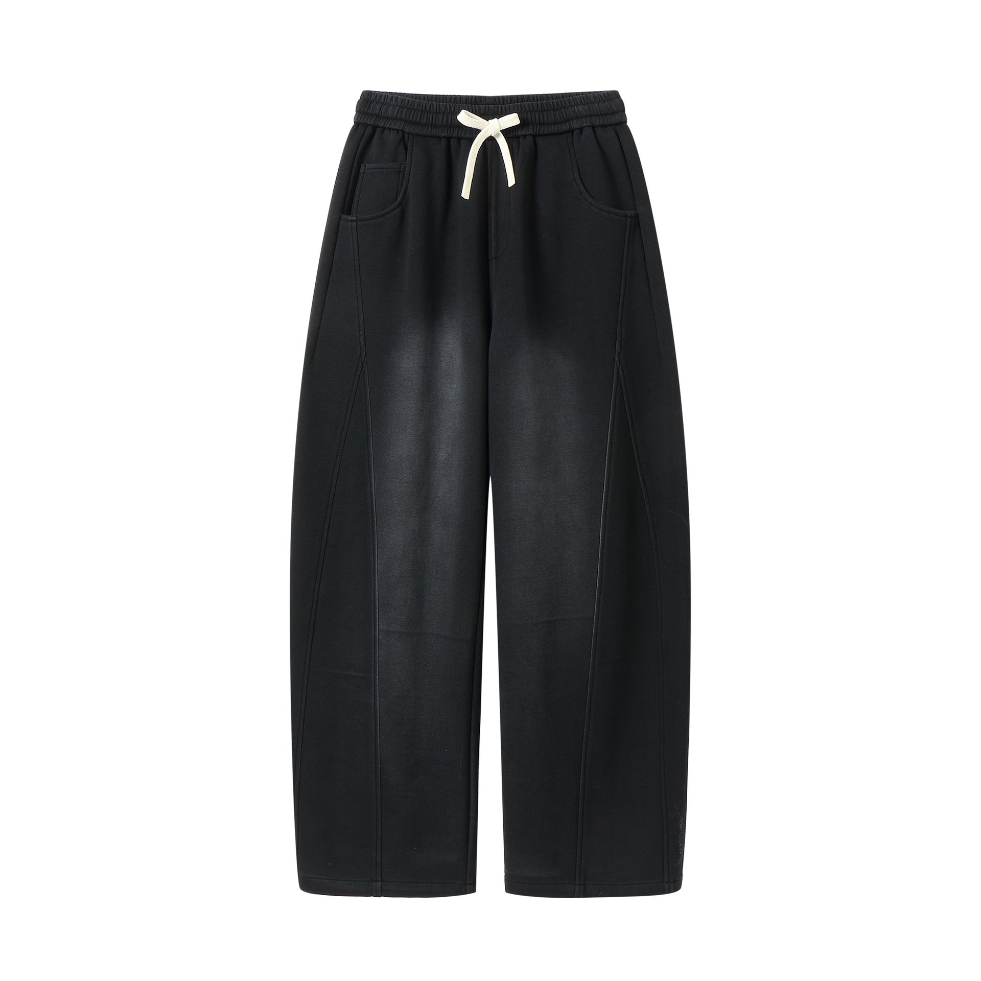 Women's Wide Culotte Sweatpants with High Waist and Drawstring Chichicherry